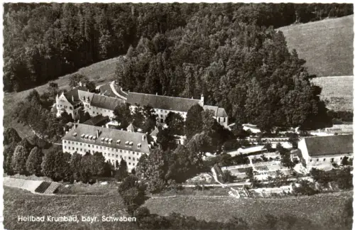 BRD 1960, Landpost Stpl. KRUMBAD über Krumbach (Schwaben) auf AK m. 10 Pf. 