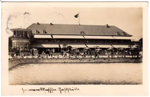 Hannover, Maschsee-Gaststätte, 1937 gebr. Foto-AK