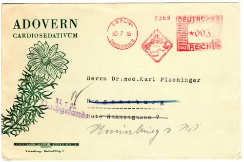 DR 1935, 3 Pf. AFSt. Hoffmann-La Roche auf Reklame Brief v. Berlin