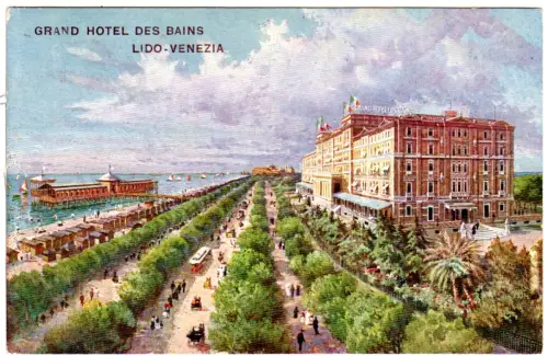 Italien, Venedig, Grand Hotel Des Bains Lido-Venezia, ungebr. Farb-AK