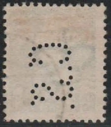 Dänemark, sauber gebr. 5 öre m. perfins / Firmenlochung  C.S.