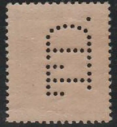 Dänemark, postfrische 30 öre m. perfins / Firmenlochung  TD.