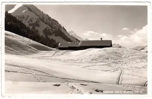 Österreich, Riezlern, Mittelalp, 1938 gebr. Kleinwalsertal Winter-AK 