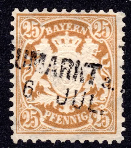 Bayern, L2 Aushilfsstpl. NEUMARKT a. ROTT auf 25 Pf.  
