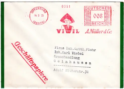 DR 1935, 8 Pf. AFSt. VIVIL, A. Müller & Co. auf Brief v. Offenburg