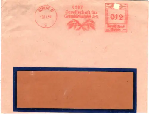 DR 1934, 12 Pf. AFSt. Gesellschaft f. Gettreidehandel auf Brief v. Berlin