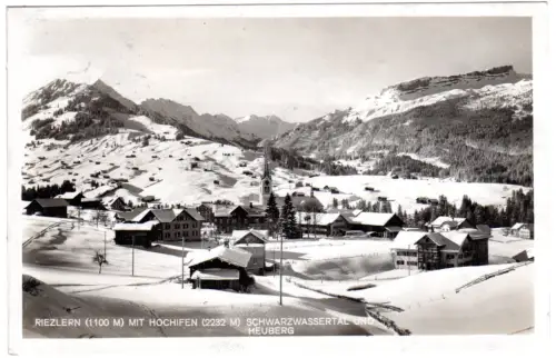 Österreich, Riezlern m. Hochifen, 1930 gebr. Kleinwalsertal Winter-AK 