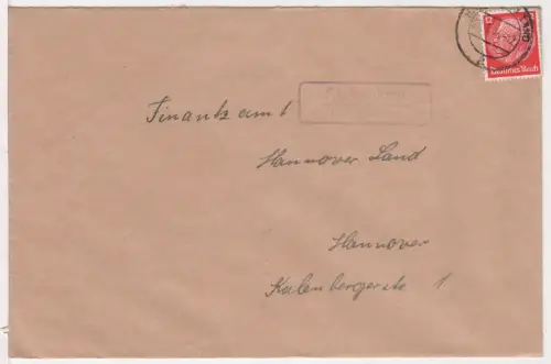 DR 1936, Landpost Stpl. KIRCHWEHREN über Hannover auf Brief m. 12 Pf.
