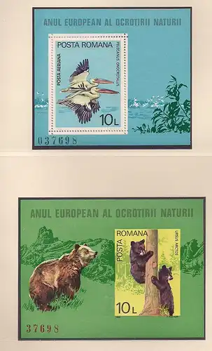 Rumänien 1980 - Europäisches Naturschutzjahr - Block 167 und Block 168 xx