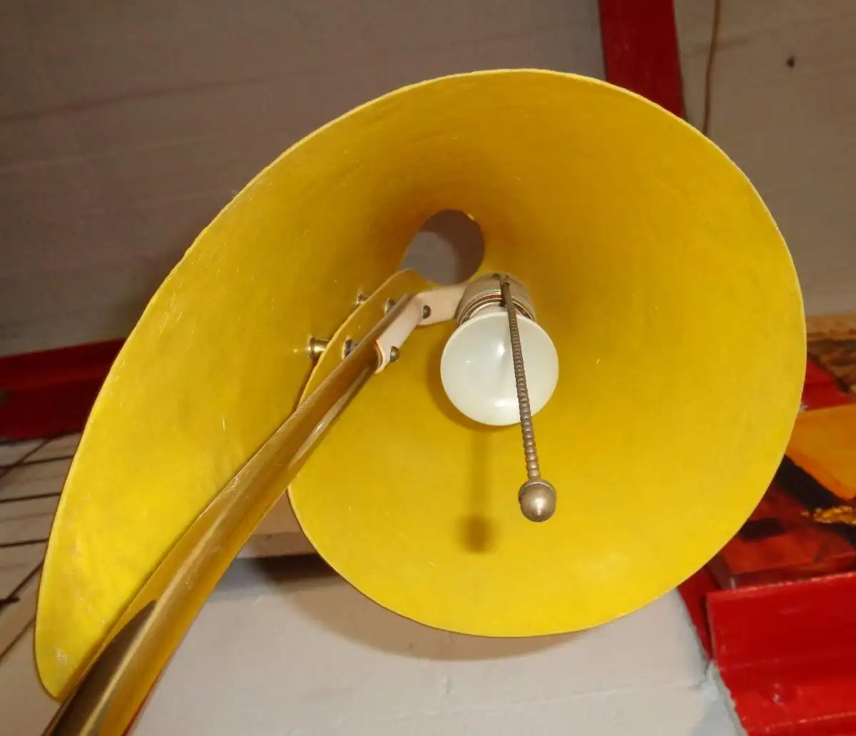 Stehlampe mit 2 Tütenschirmen, Tütenlampe, Dame & Co Neheim, Design: Carl Auböck 4