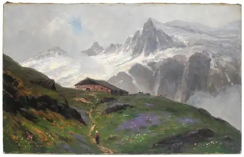 Otto Gampert (1842 Ottenbach/Zürich - 1924 Zürich)
Berner Oberland mit Blick auf Eiger, Mönch und Jungfrau
