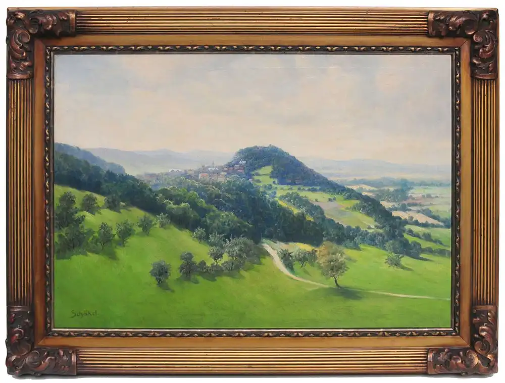 Theodor Wilhelm Schäkel (1870 Hamburg 1942). Stadt im Taunus, wohl Oberreifenberg um 1915/20 0