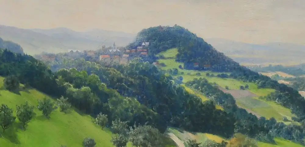 Theodor Wilhelm Schäkel (1870 Hamburg 1942). Stadt im Taunus, wohl Oberreifenberg um 1915/20 3