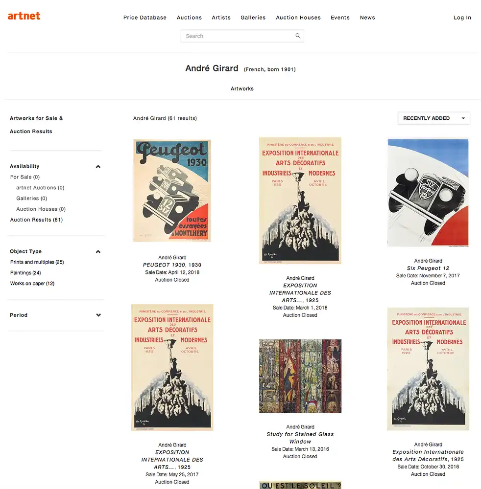 André Girard (1901 Chinon, Indre-et-Loire –1968 USA). Straßenszene bei Regen, wohl Paris 5