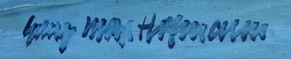 Georg Max Hofmann (1891 Hof 1955). Stillleben mit gelben Blumen und Veilchen. 2