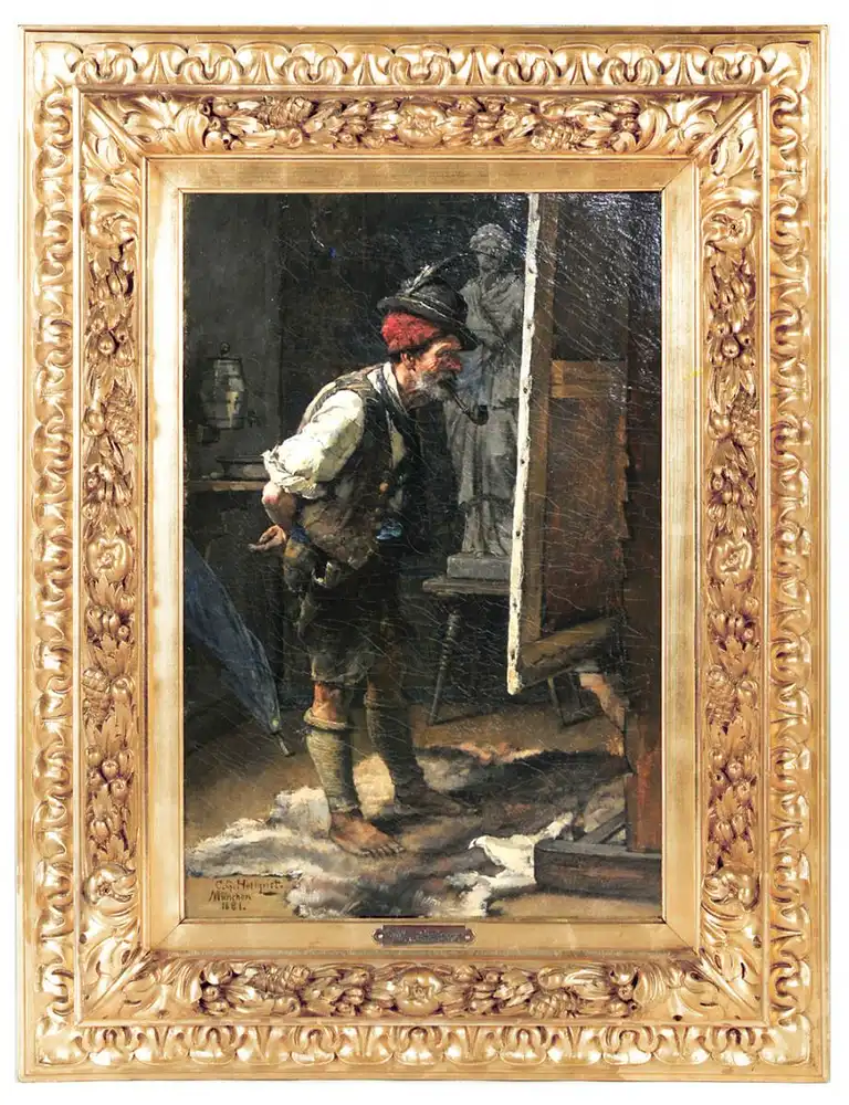 Carl Gustav Hellqvist (Kungsör am Mälarsee 1851 - 1890 München). Der Kunstkenner 0