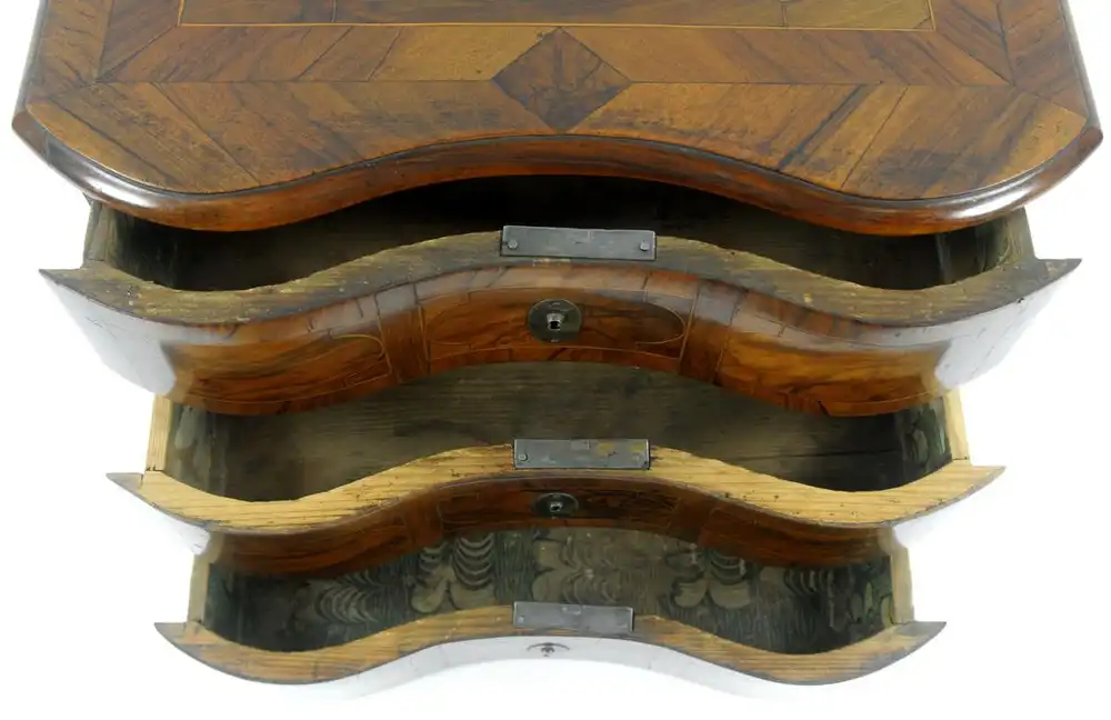 Modellkommode, Miniaturkommode, Barock, 18. Jahrhundert. 3