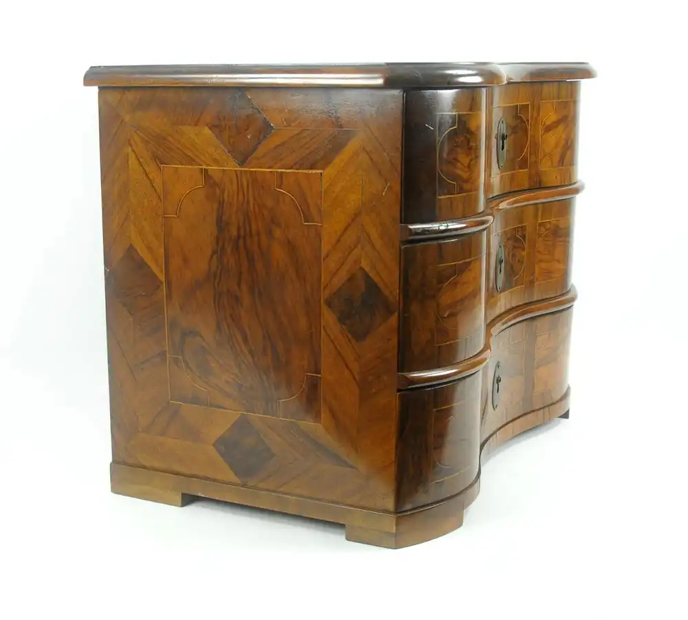 Modellkommode, Miniaturkommode, Barock, 18. Jahrhundert. 4