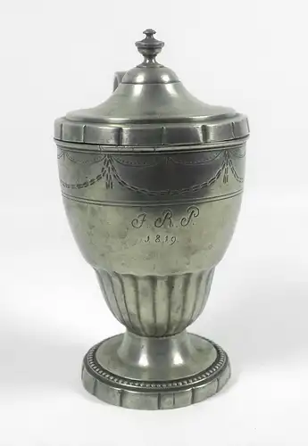 Kelch, Pokal, Zinn, frühes 19. Jahrhundert. Antik. Vintage.