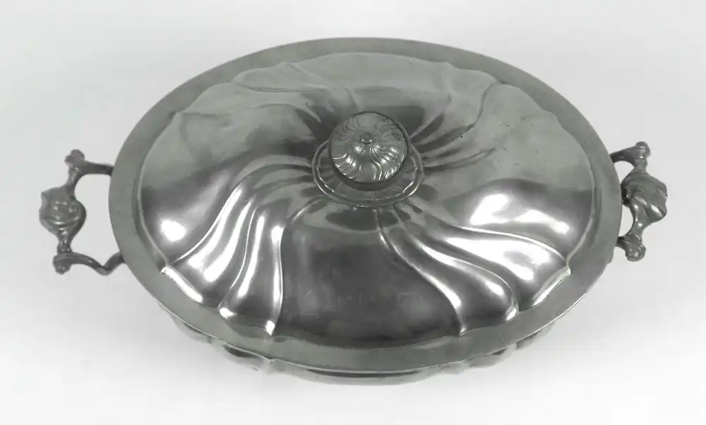 Terrine, Zinn, 18. Jahrhundert. Antik. Vintage. 1