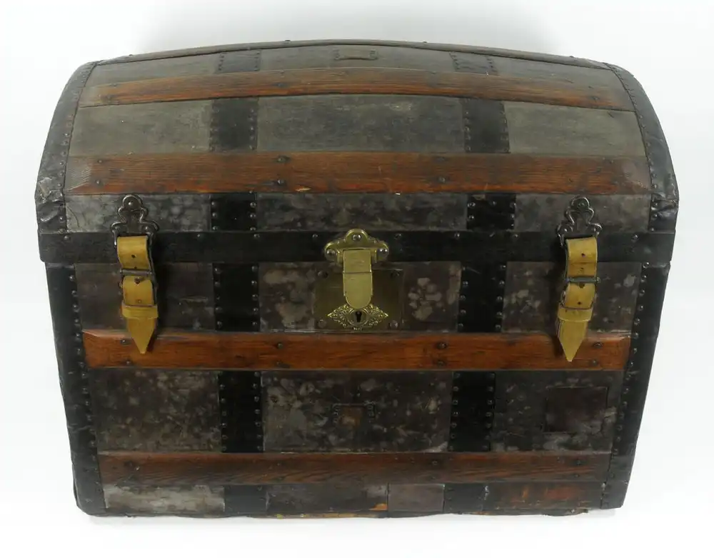 Überseekoffer, Reisekoffer, Reisetruhe, Vintage, Antik 1