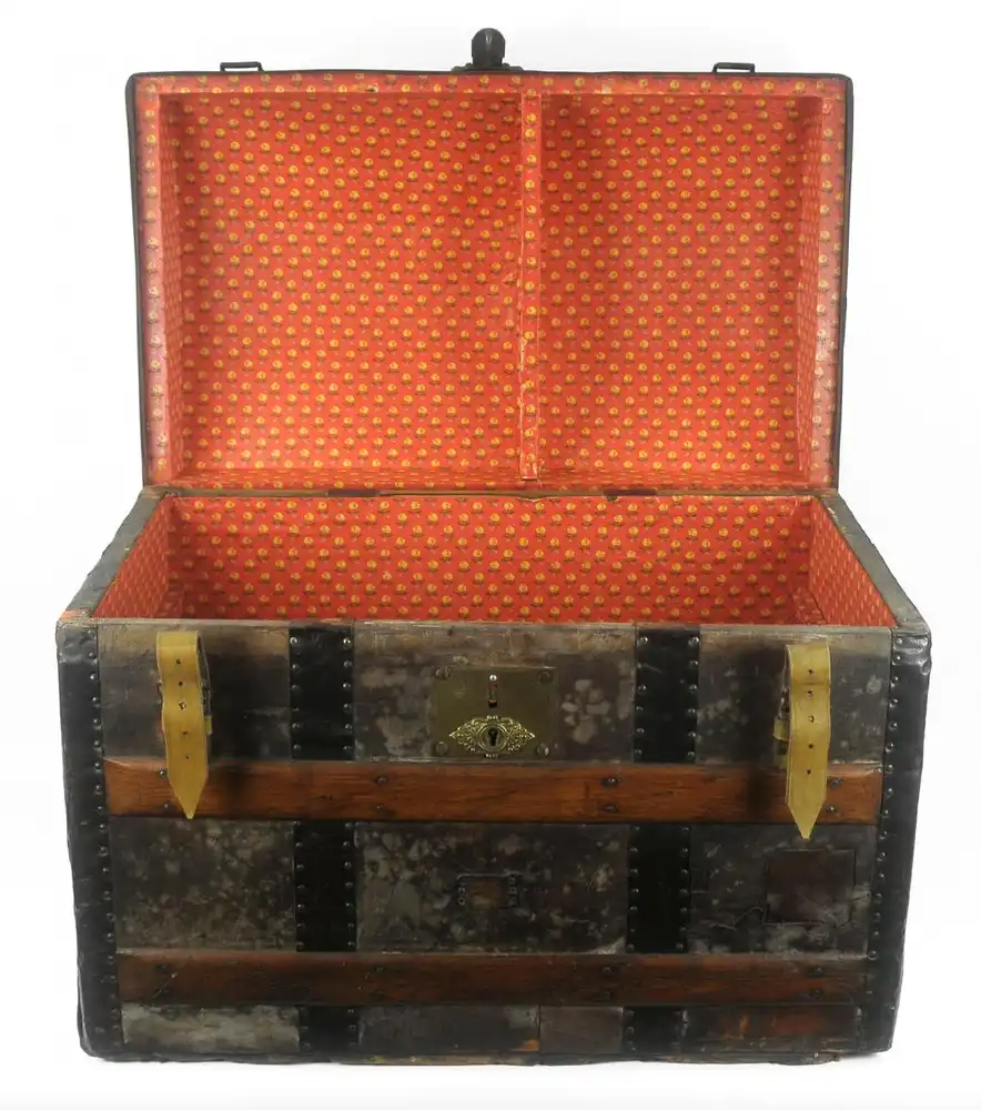 Überseekoffer, Reisekoffer, Reisetruhe, Vintage, Antik 4