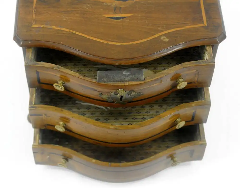 Miniaturkommode, Modellkommode, Barock, 18. Jahrhundert 3