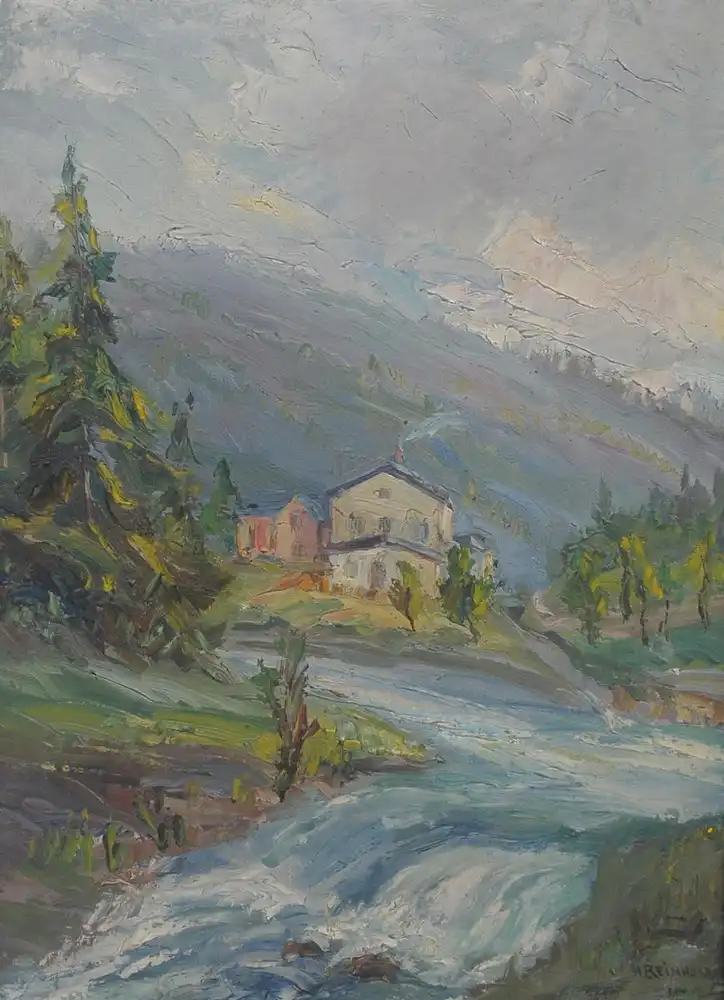 Expressive Landschaft, signiert H. Reinhold. 0