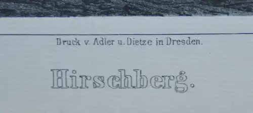 Hirschberg, Gesamtansicht, Julius Fleischmann, Dresden, 1848