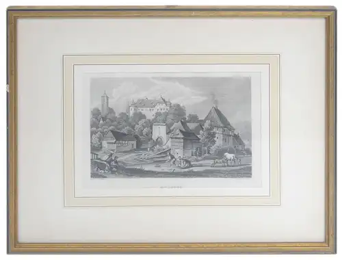 Ansicht von Aufseß, um 1847, Fränkische Schweiz.