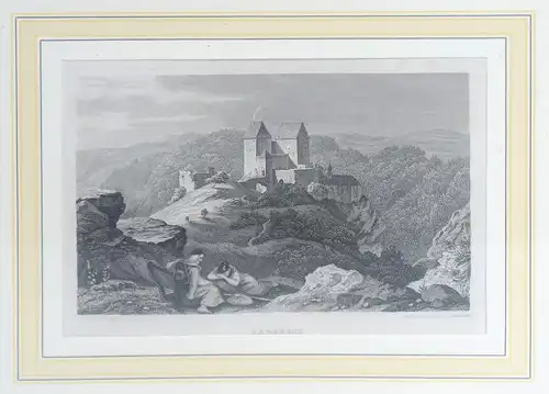 Ansicht von Rabeneck, 1840, Fränkische Schweiz.