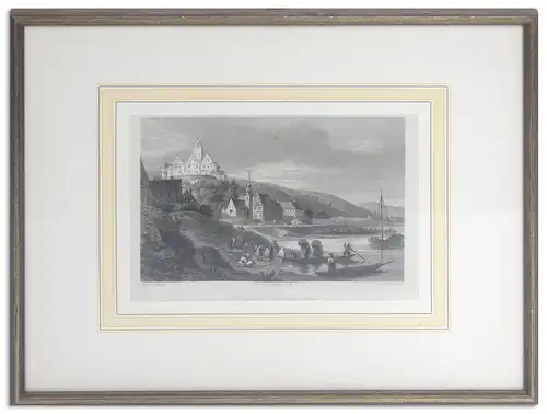 Schweinfurt, Mainberg mit Schloß, Stahlstich, um 1840