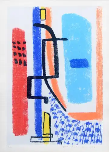 Max Ackermann (1887-1975). Abstrakte Komposition, 1974