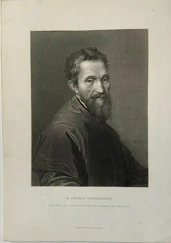 M.Angelo Buonarotti Gravierkunst Bei A.Francois De Ein Self-Portrait Von Maler