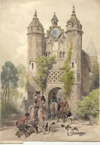 « Jagd » Drew Und Litografió James Duffield Harding (1798-1863)