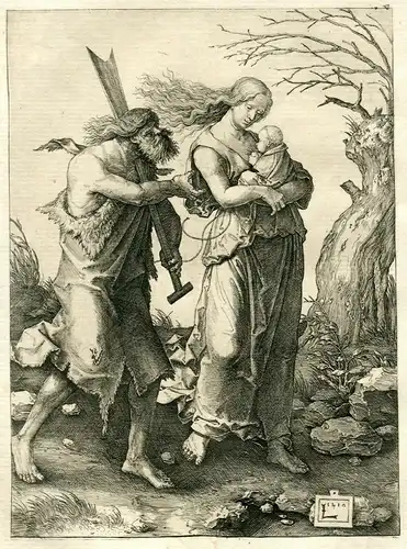 Adam Und Eva Nach von Der Vertreibung Paradise Gravierkunst Kopie De Lucas Van