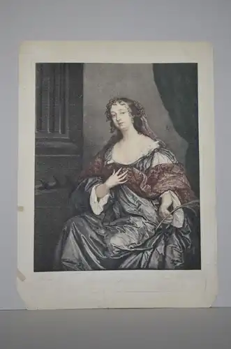 « Comtesse De Gramont » Mezzotinta, Brenner James Macandell (1728-1765) . Sign