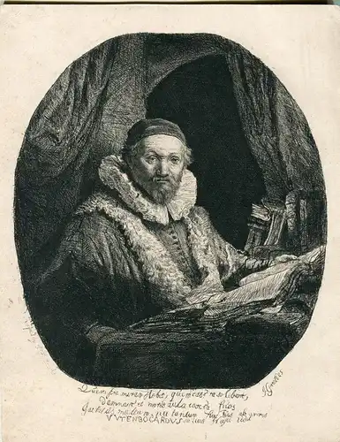 Jan Uytenbogaert Gravierkunst Kopie De Rembrandt. Jahrhundert