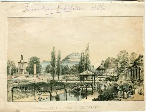 Landschaft Invention Exhibition IN / Auf / Im 1886, Lithographie Farbe
