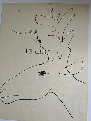 Le Cerf , Lithographie Original De Picasso Publicada IN / Auf / Im 1957