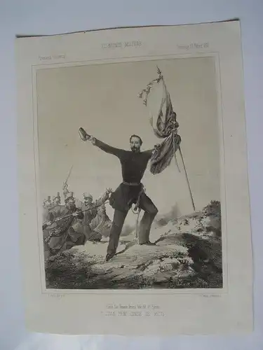 « Exmo. D.Juan Prim, Graf De Reus 1860 Lithographie Bei E.Varela