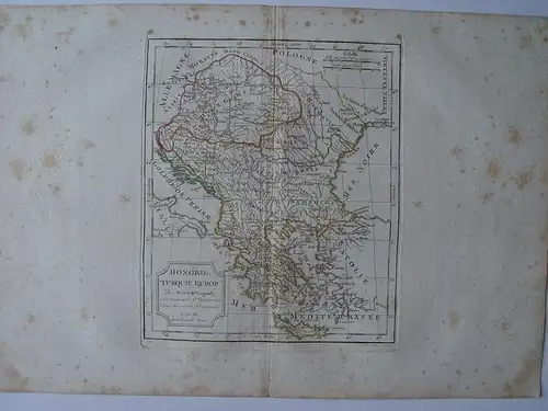 « Hongrie Turquie Europ » Paar Robert De Vaugondy-Delamarché 1800