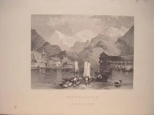 Suiza. «Interlachen» Dib. G.Clarkson Stanfield (1828-1876) Nach Werk De W.