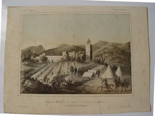« Blick Von Camping De Serrallo Und Reducto Isabel 2 ª» 1859. Lithographie P