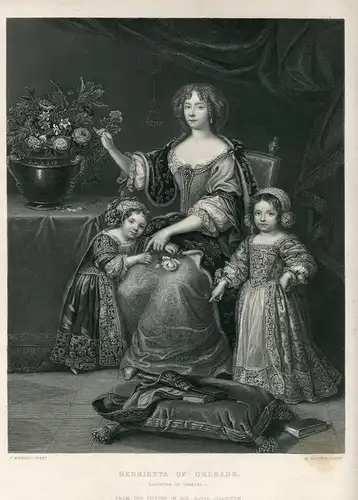 «Henrietta Of Orleans » Gravierkunst Bei H.Bourne Auf Baustelle De P.Mignard