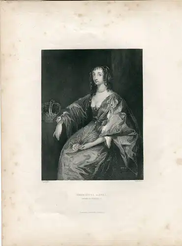 « Henrietta Maria » Queen Of Charles I Gravierkunst Bei W. Watt IN / Auf / Im