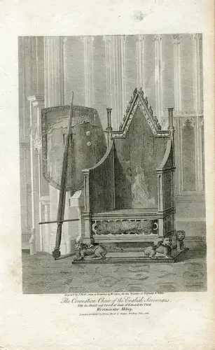 The Coronation Chair Of English Sovereigns Gravierkunst Bei J. Roffe Kopie De W.