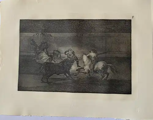Francisco De Goya. Tod De Pepe Illo (3ª Komposition) . Buchstabe F