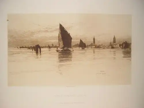 Italia.« Venice From The Lagoon » Incisione Wilfre Williams Ball (Gravur)