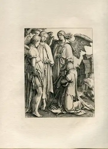 Amand Durand Heliograbado Abraham Und Die Drei Los Angeles Kopie De Van Leyden